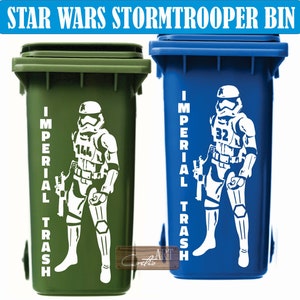 Star Wars Imperial Stormtrooper Wheelie Bin Decal: Custom Number Vinyl Sticker