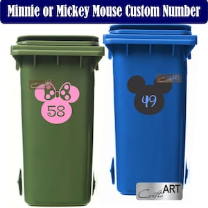 Custom Wheelie Bin Number Decal: Street Address, 28 Colors/Rainbow