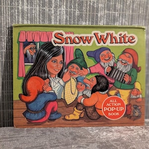 Rare 1984s Vintage 'Snow white' V Kubasta All Action POP-UP Kids Book Collectible
