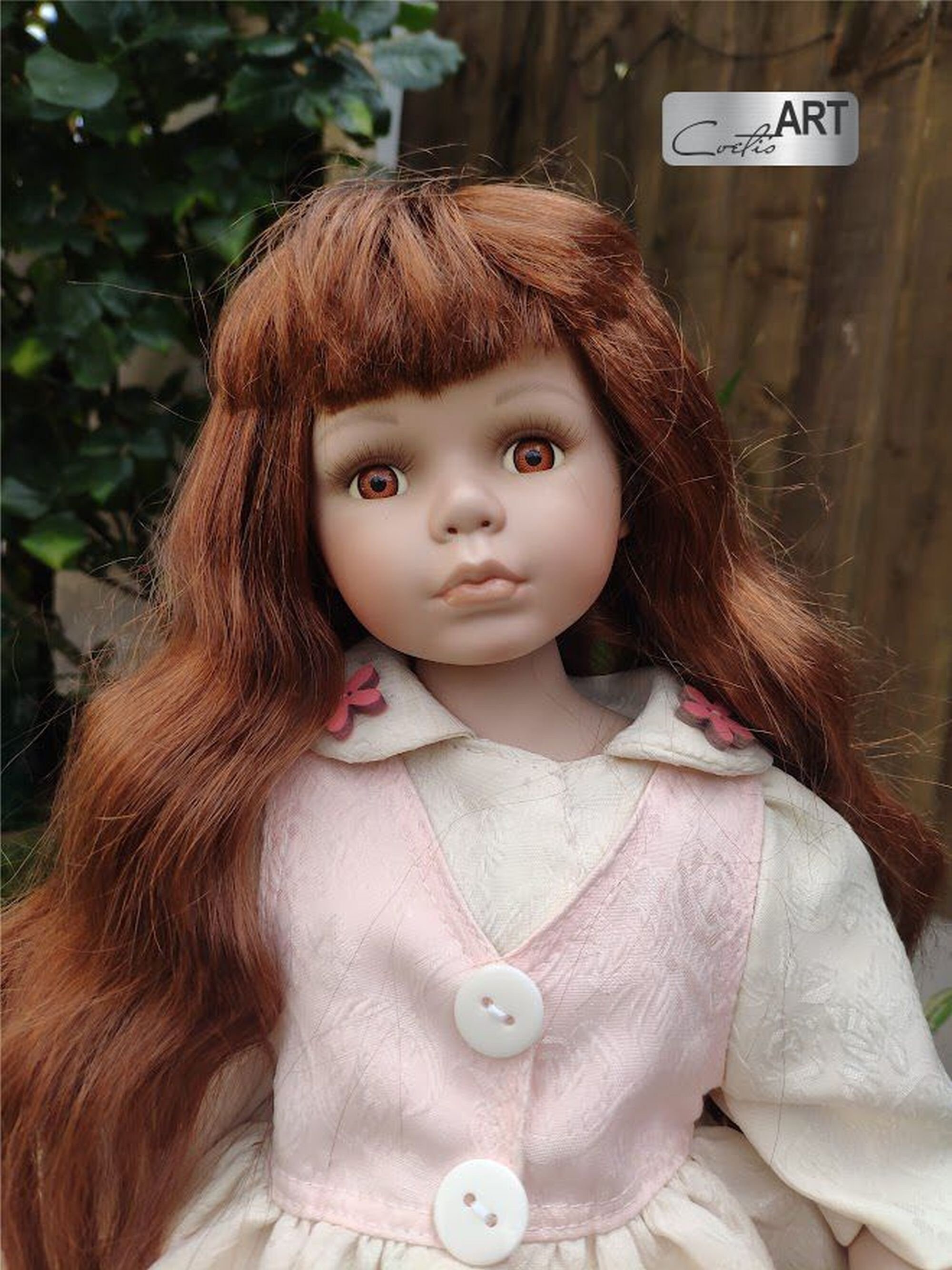 Vintage Porcelain Doll: 1990s Retro Collector's Item, H- 19.29