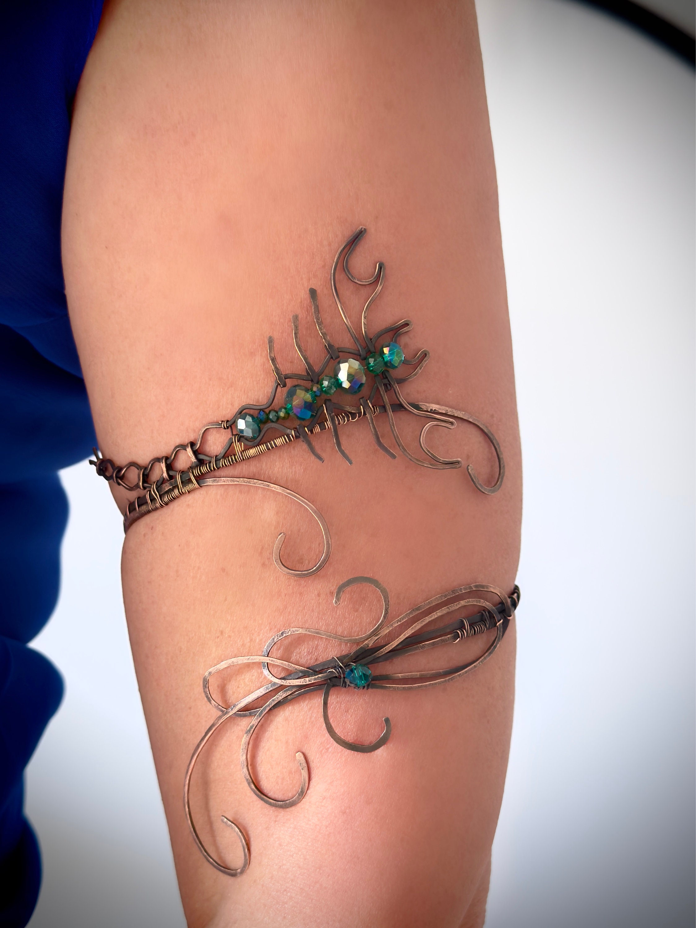 Scorpion Upper Arm Cuff, Upper Arm Cuff, Wire Wrapped