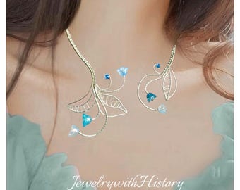 Lily of the Valley Silver Necklace: Amethyst Crystal Wire Wrapped Choker