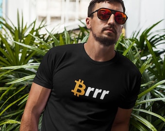 Money Printer Go Brrr Shirt, Funny Bitcoin Shirt, Buy Crypto and HODL Meme Tee