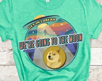 Dogecoin 'Going to the Moon' T-Shirt: Crypto Investor Gift