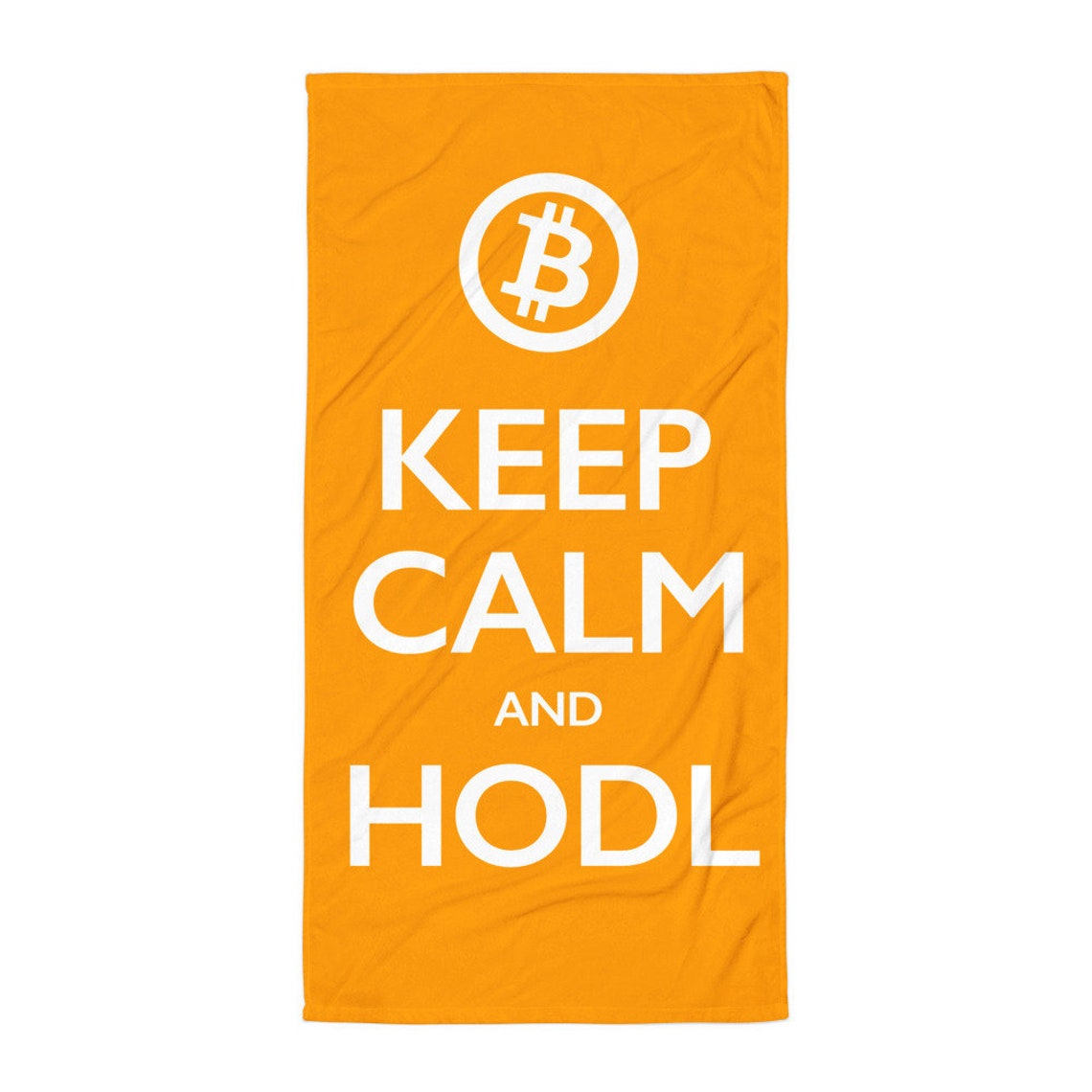 Keep Calm and HODL Towel Fun Gift for Crypto Traders Go