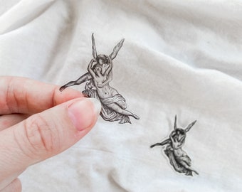 Pegatina de Eros y Psique / Calcomanía de mitología griega, vinilo impermeable