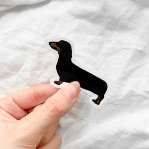 Haustier Illustration Vinyl Sticker, süßes Haustier minimalistisch Sticker, Dacshund Sticker, Doxie Art Sticker, Hund Mama Sticker, Hund Papa Sticker, Doxie