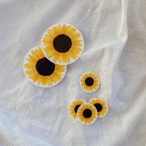 Sonnenblumen Pflanzen Sticker⎮Plant Mom⎮minimalistische Pflanzen Sticker für Laptop⎮Journal Sticker⎮ wasserfester Vinyl Sticker⎮ Wasserflasche Dekor⎮handmade