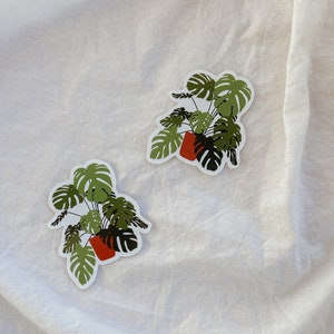 Monstera PflanzenSticker⎮Plant Mom⎮vinyl wasserfester Aufkleber⎮minimalistische Wasserflasche Dekor⎮Sticker für Journaling⎮Sticker für Laptop⎮spring