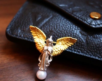 Guardian Angel Necklace, Vintage Angel Charm Necklace, Detailed Angel Necklace, Good Luck Charm, Catholic Jewelry, Birthday Gifts