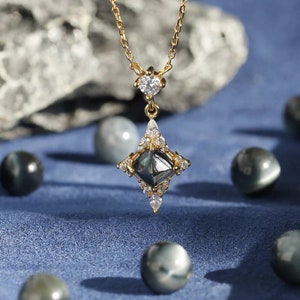 London Blue Topaz Pendant Necklace, Natural Topaz Necklace, December Birthstone Necklace, Handmade Necklace for Women, Best Birthday Gifts