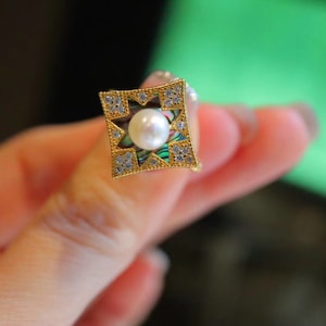 Gold Star Statement Ring, North Star Cocktail Ring, Pearl Star Ring, Starburst Ring Gold, Delicate Cocktail Rings, Celestial Star Ring, Gift