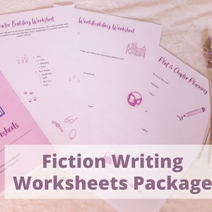 Writing Worksheets Package: CHARACTERS, WORLDBUILDING & OUTLINING