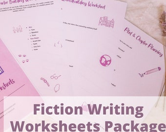 Writing Worksheets Package: CHARACTERS, WORLDBUILDING & OUTLINING