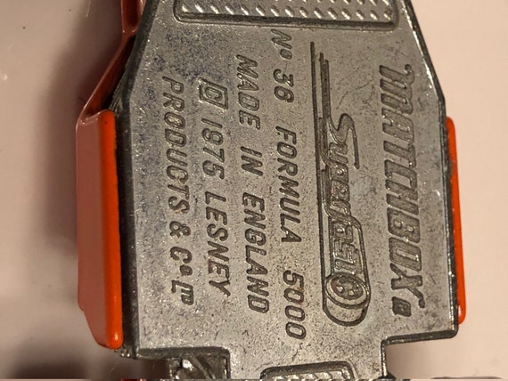 Matchbox Lesney #38 Formula 5000 1975 Made in England, Very
