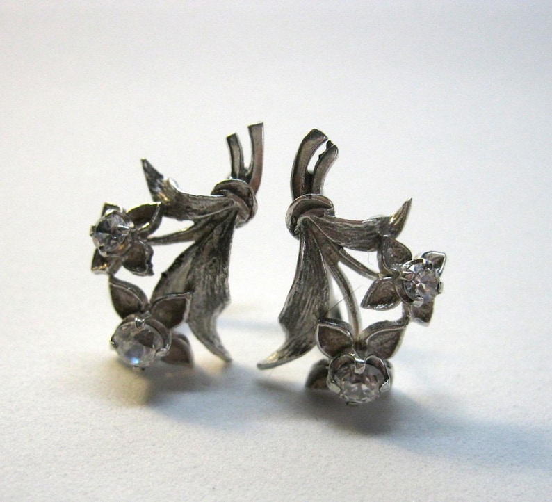 Awesome Delicate Vintage EARRINGS Silver \u0421ubic Zircon 925 USSR