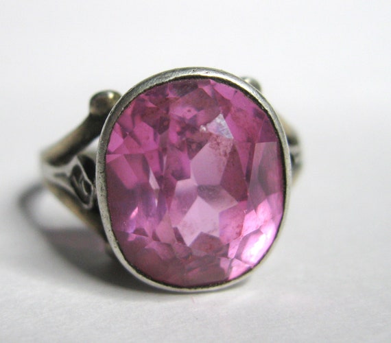 Super beauty Corundum Size 6 Ring Silver 875 USSR… - image 3