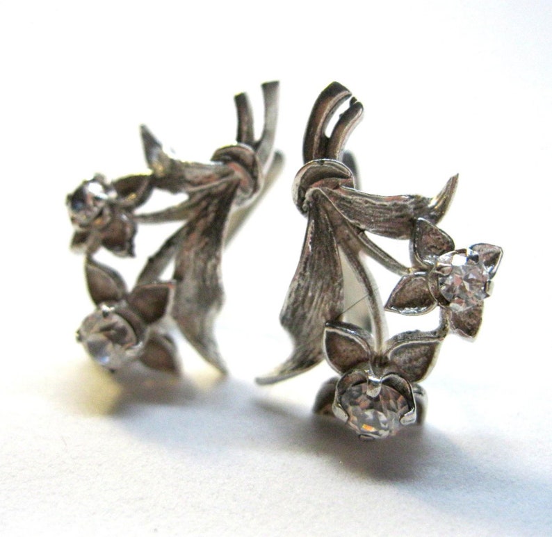 Awesome Delicate Vintage EARRINGS Silver \u0421ubic Zircon 925 USSR
