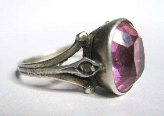 Super beauty Corundum Size 6 Ring Silver 875 USSR… - image 6