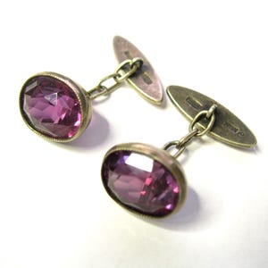 rare USSR Vintage Cufflinks SILVER 875 Corundum russian USSR antique