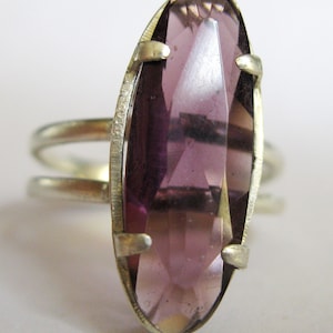 Super beauty Corundum Size 6 Ring Silver 875 USSR Antique