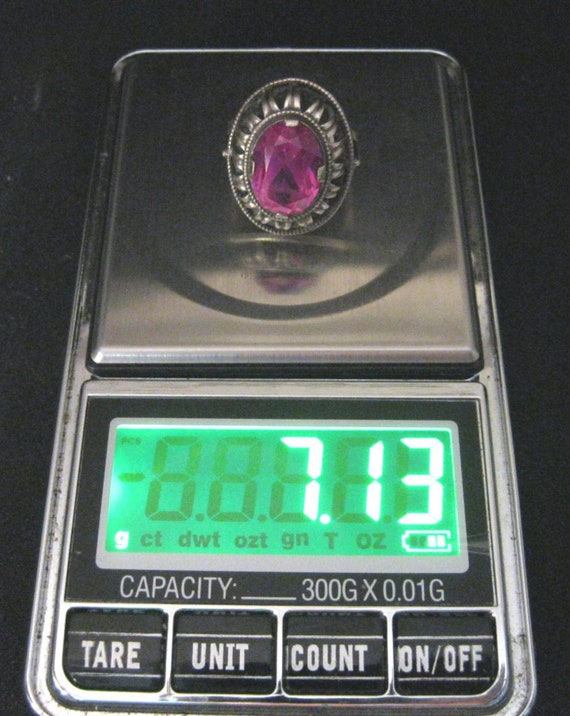 AMAZING Ruby Vintage Soviet Era Ring Silver 875 U… - image 6