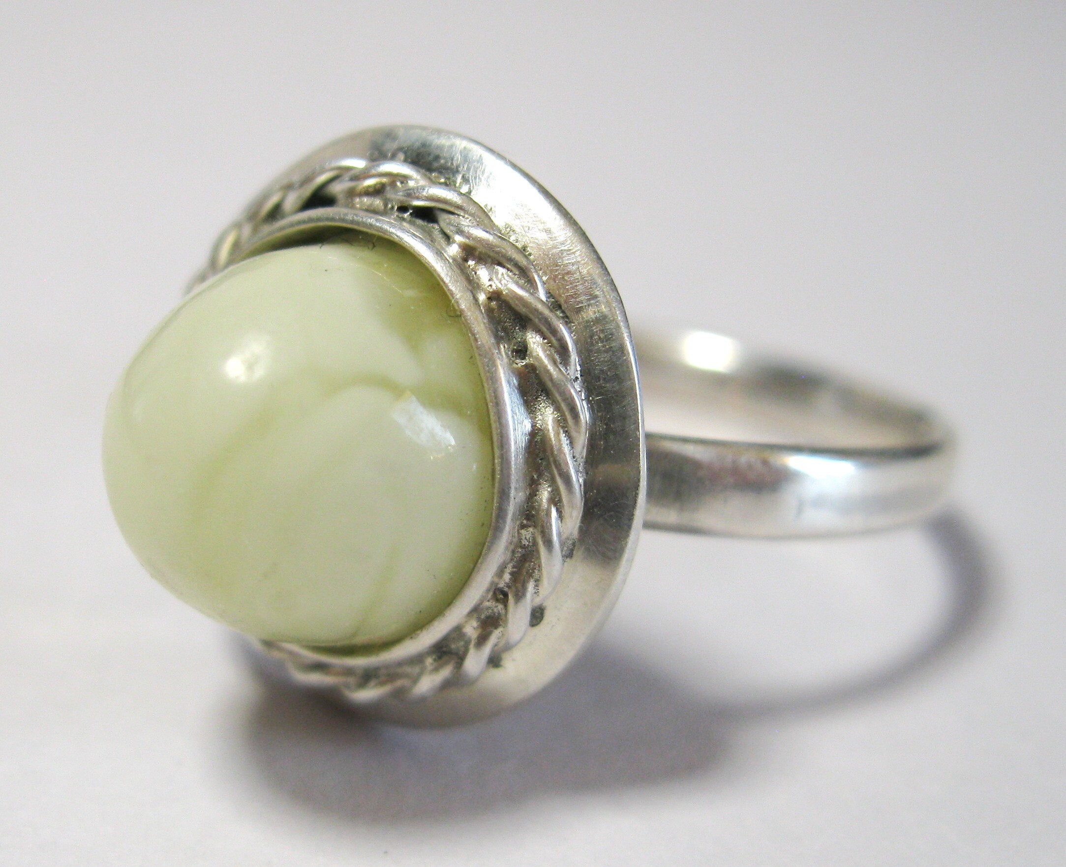 Bague Vintage En Argent Massif 925 URSS - Taille 54, Occasion - Style Chevalière élégante