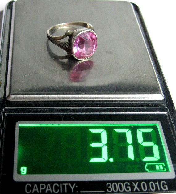 Super beauty Corundum Size 6 Ring Silver 875 USSR… - image 10