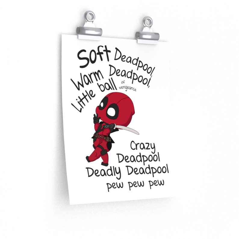 Download Funny Deadpool Poster Baby Deadpool Cartoon Poster Soft Deadpool Pew Pew Pew Photo Imaging Paper Craft Supplies Tools Vadel Com