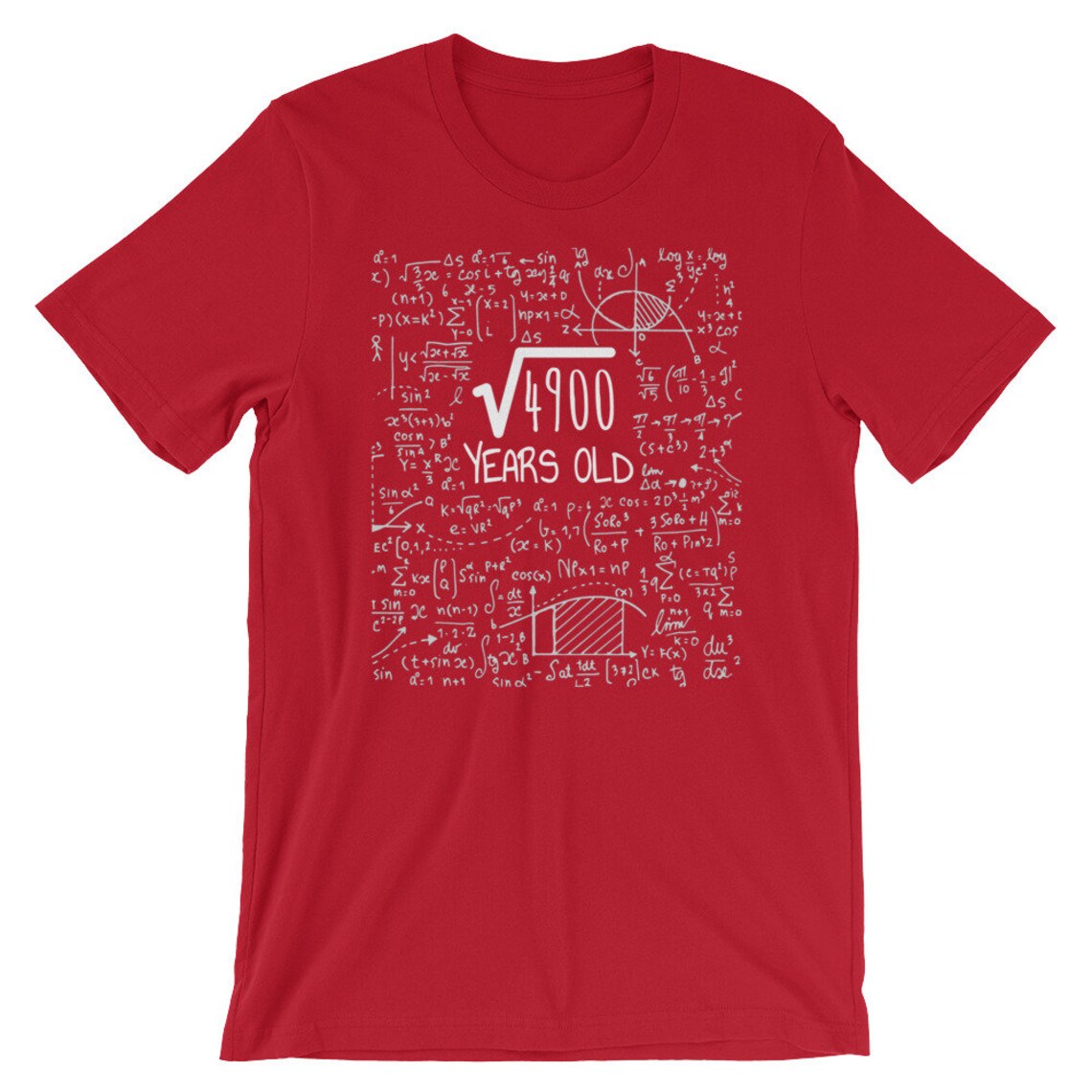 70th Birthday Shirt Square Root of 4900 70 Years Old Etsy