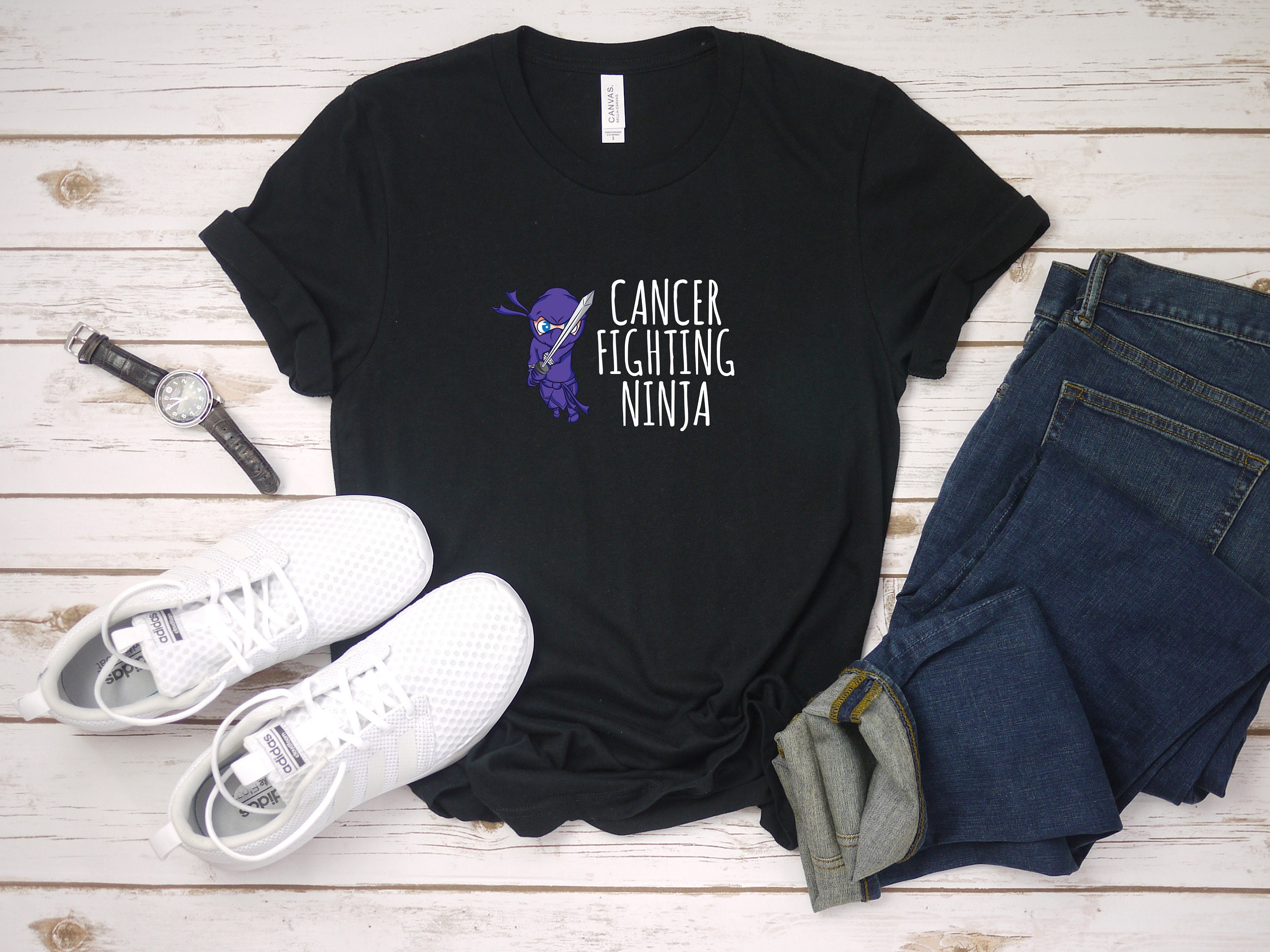 Cancer Fighting Ninja Funny Ninja Warrior Cancer Awareness Etsy