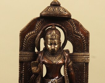 Messing Hanuman Idol - Bajrang Bali Statue, Rama Devotee (22 cm)