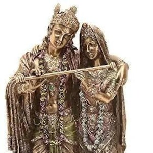 Radha Krishna Statue - Radhika Madhav Deity - Gopal Gopi Sculpture - Hindu Love Symbol Figurine - Shyam Shyama Idol - Govinda Radharani Idol