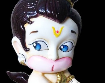 Gott Bajrang Bali 12 "Statue - Baby Hanuman hält Streitkolben Idol - Ram bhakt Hanuman Statue - Anjani Putra Hanuman Figur - Kind Bajrangi