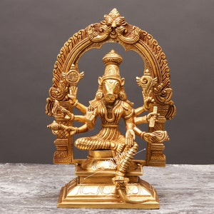 Brass Varahi Devi Statue - 12&quot; Barahi Ma Sculpture - Matrikas - Dandini Devi - Shakti Tantric Goddess - Hindu Goddess Deity - The Buddhisht