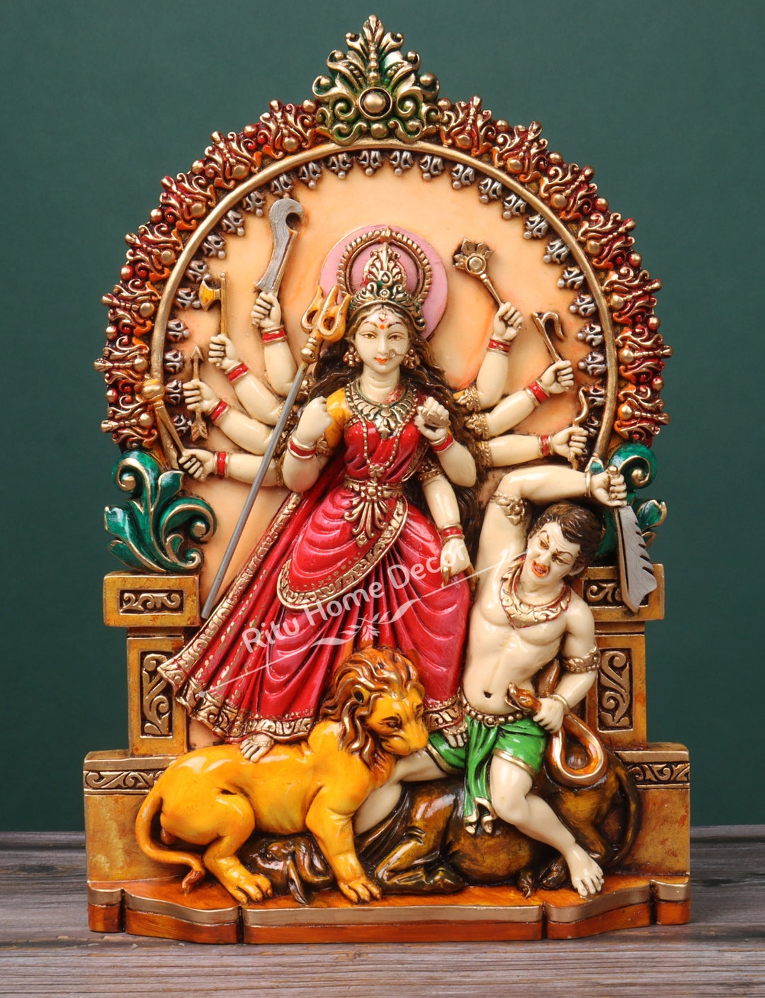 Maa Durga Statue Bengali Mata Sculpture Adi Shakti Figurine Parashakti