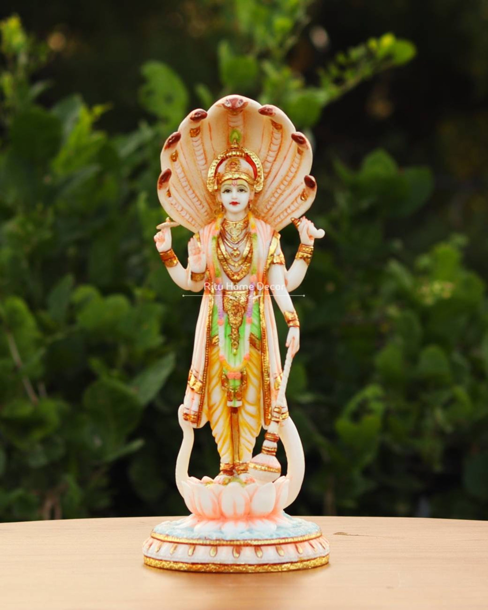 Lord Vishnu Lakshmi Idol Narayana Laxmi Figurine Etsy