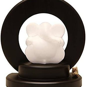 Lord Ganesh Statue With Wooden Base - Ganpati - Ganapathy With Mouse Deity - Gajanana Idol - Elephant Head God - Vinayak Sculpture - Deva