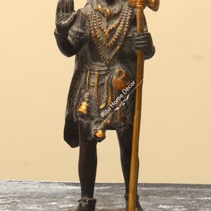Brass Lord Shiva Idol , 22 Cm Mahadev Statue , Shankar Murti , Rudra Moorti , Shankara ,Adiyogi , Mahakaal Sculpture , Bholenath Figurine