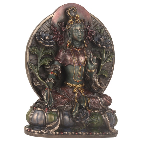 チベット仏教美術　女神タラ 女神タラ像 - 8インチ 女性仏像 - チベット神の置物 - 仏教 - 女性