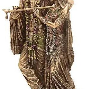 Radha Krishna Statue – Radharani Govinda Idol, Hindu Figurine image 2
