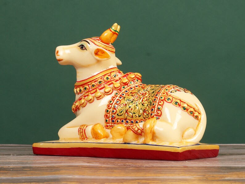 Nandi Statue Wagon of Lord Shiva Bull God Cultured Etsy