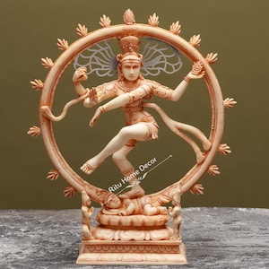 Lord Natraj Dancing Antique Finish Statue - Nataraja Shiva Figurine - Mahdev Sculpture - Divine Dancer Idol - Classic Dancer God Idol - Gift