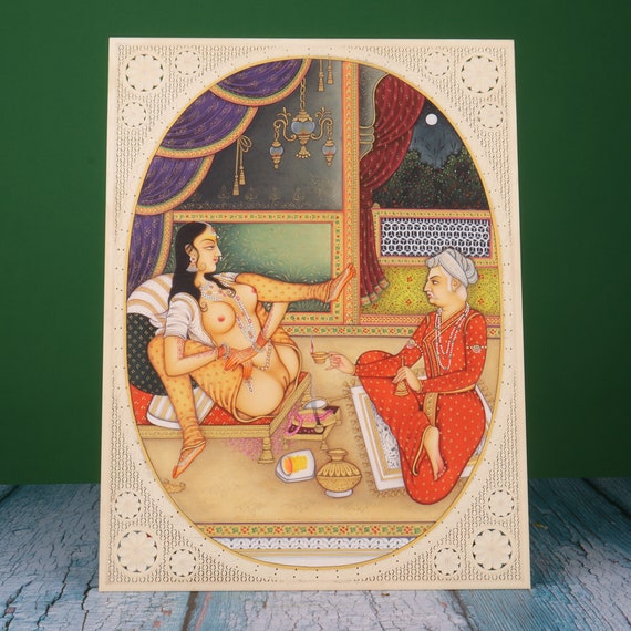 570px x 570px - Indian Men Worshiping Women Genitalia Painting Erotic Art - Etsy UK