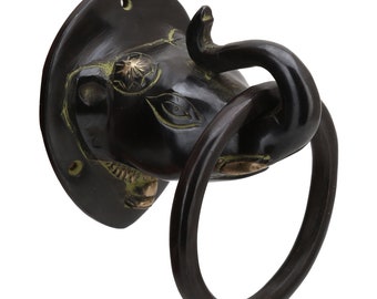 Brass Elephant Head Door Knocker – Vintage Style Door Décor