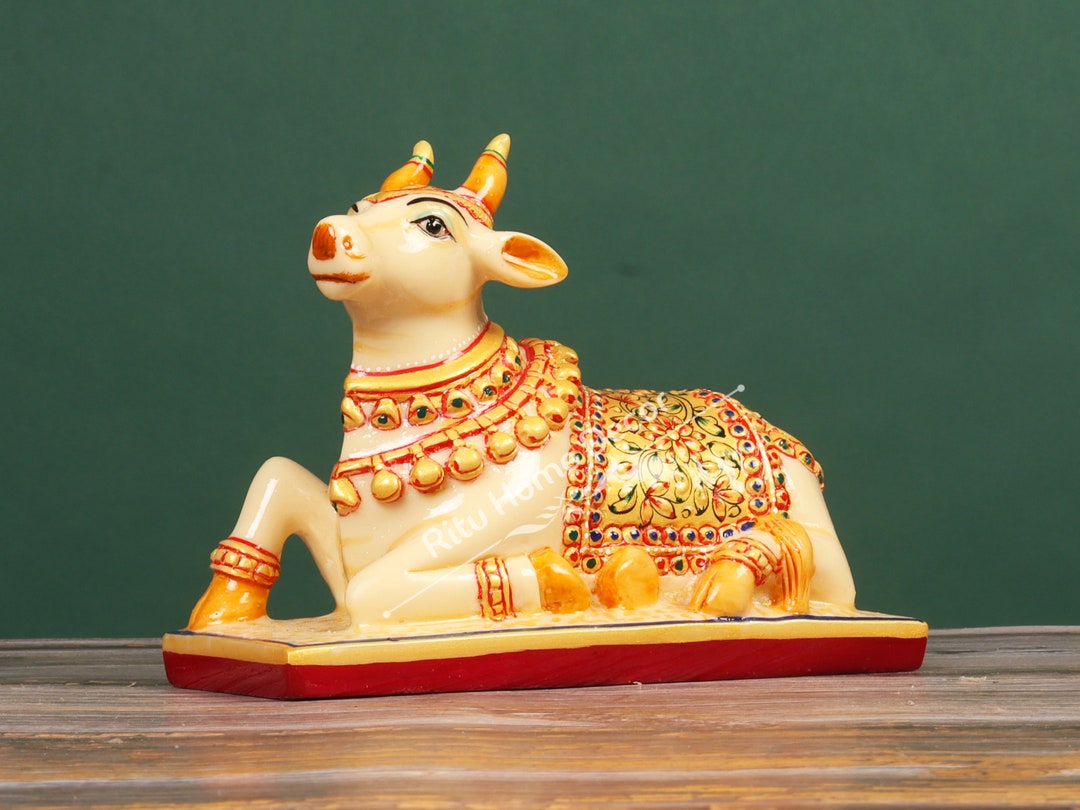 Nandi Statue Wagon of Lord Shiva Bull God Cultured Etsy