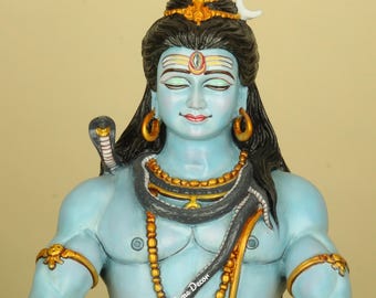 Lord Shiva Statue – Marble Dust Mahadev Idol, 18 Inch Figurine - Etsy