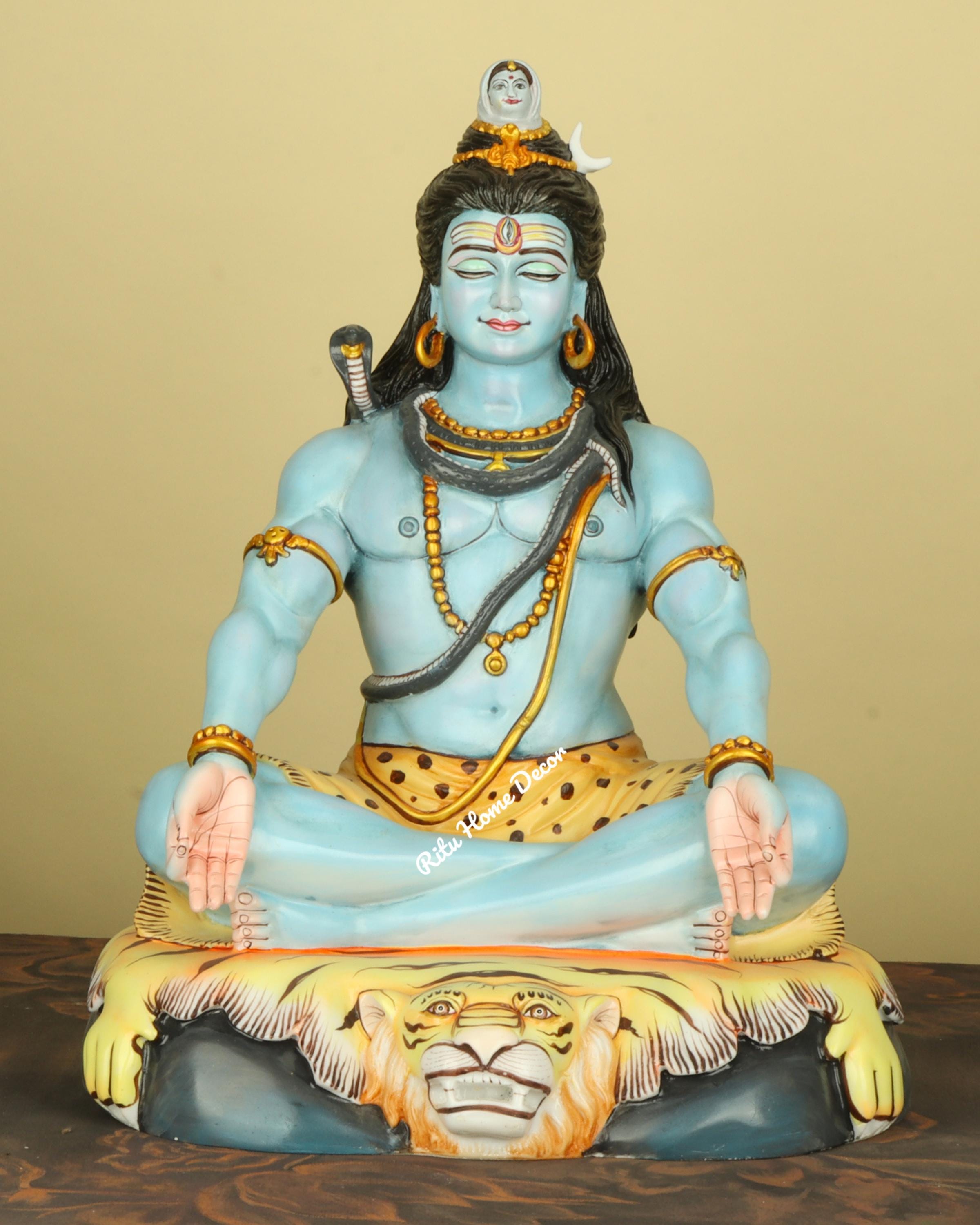 Lord Shiva Statue – Marble Dust Mahadev Idol, 18 Inch Figurine - Etsy