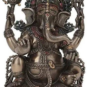 Lord Ganesh Statue - Ganpati In Sitting Pose Idol - Gajanan - Ganapathi Sculpture - Elephant Head God Sculpture - Vinayak Figurine - Ekdant
