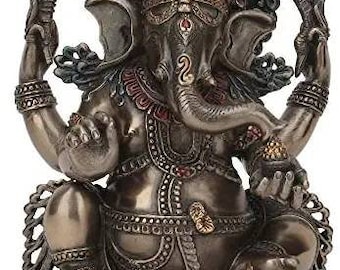 Sitting Ganpati Idol – Polyresin Lord Ganesh Statue, Home Decor